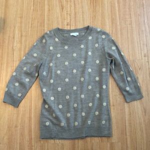 Brown with gold circles 3/4 sweater